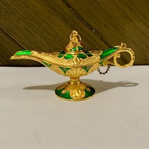 Gold And Green Mini Genie Lamp #1